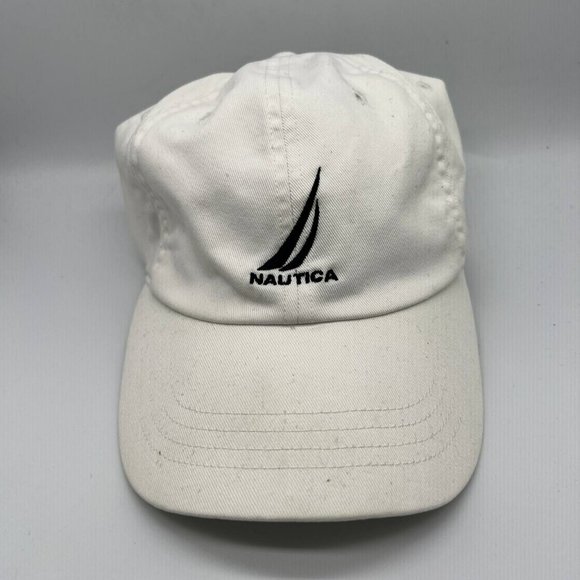 Nautica Logo Hat Strapback Cap White Men - Picture 1 of 7